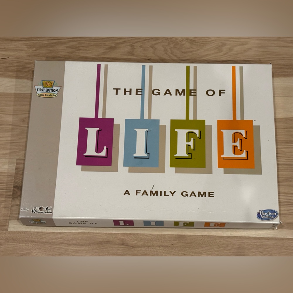 The Game of Life Classic 1st Edition Reproduction of 1960 Board Game/Unsealed